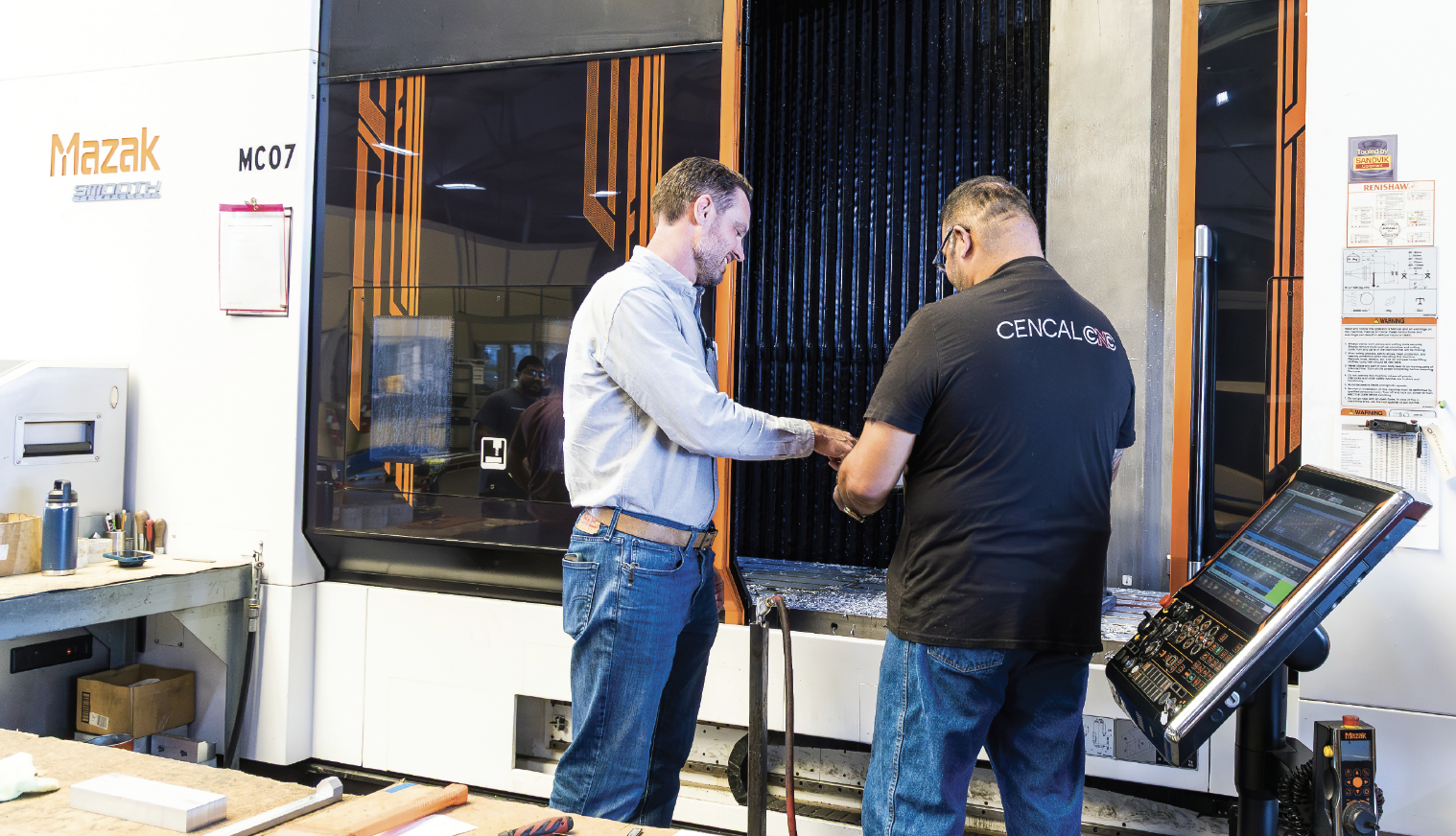 CenCal’s Mazak VTC 200G is one of the largest enclosed mills in the valley. Using their new Fulcrim ERP system, Josh Wiebe and one of CenCal’s operators discuss their newfound data collection. Each team member now has their own tablet to better track production.